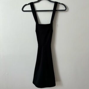 Short black skater dress